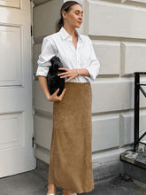 Suede Midi Skirt